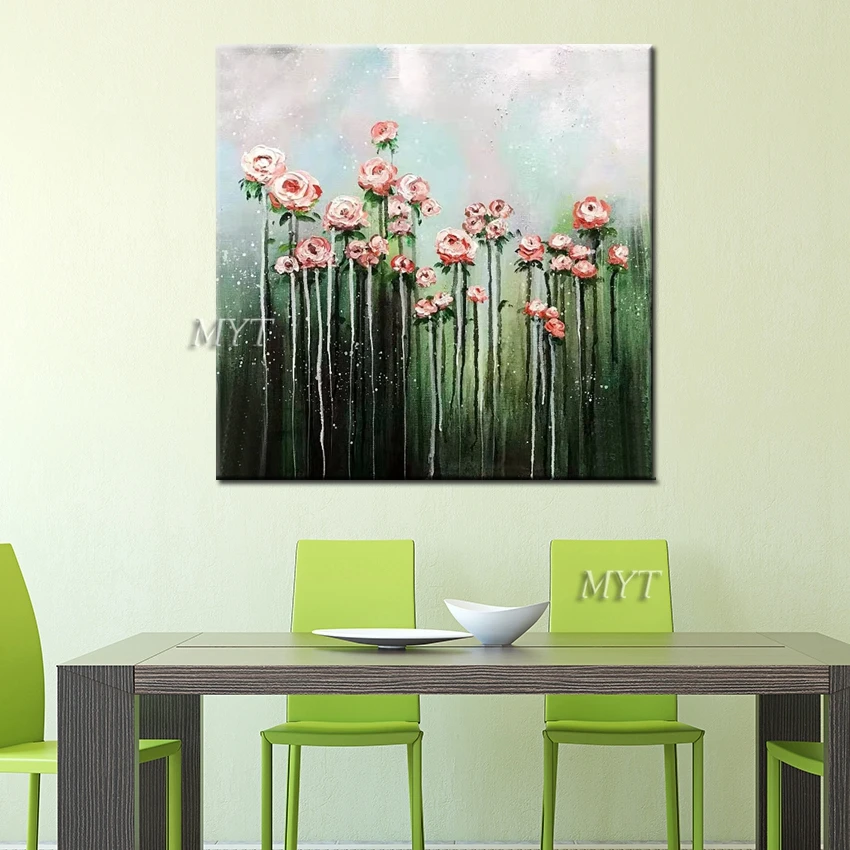 

Beauty Flowers Bloom In Spring Abstract Oil Painting Wall Art Home Decor Picture Modern On Canvas 100% Handpainted No Framed