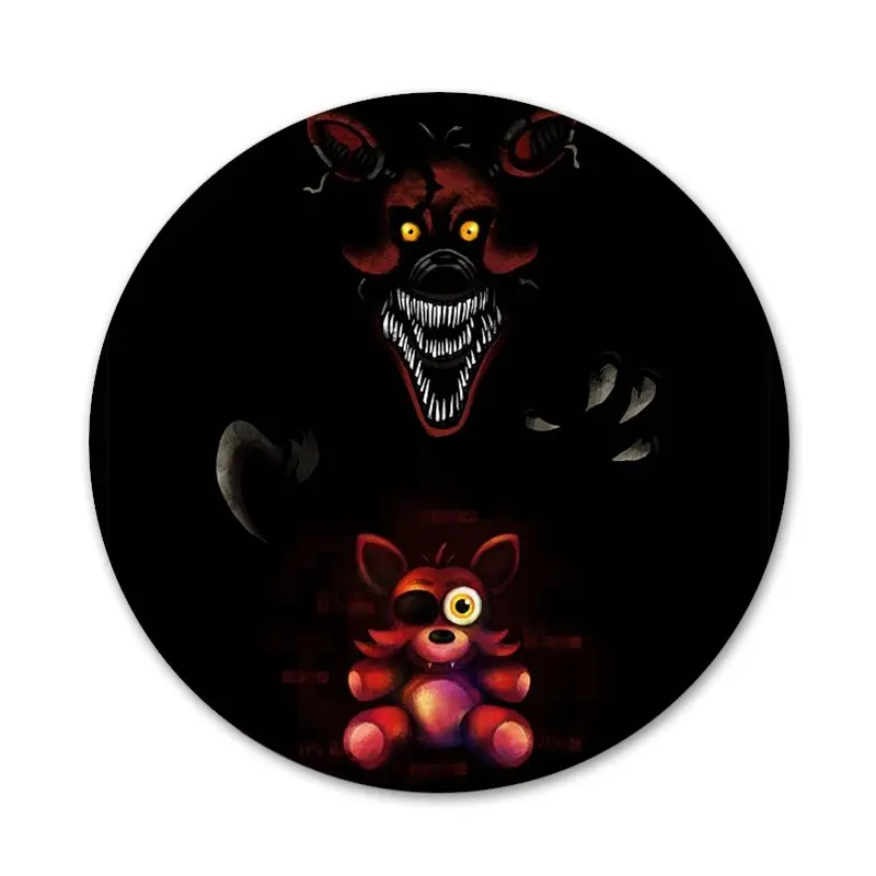 58 мм забавные плюшевые значки Fnaf значок металлические для украшения одежды и