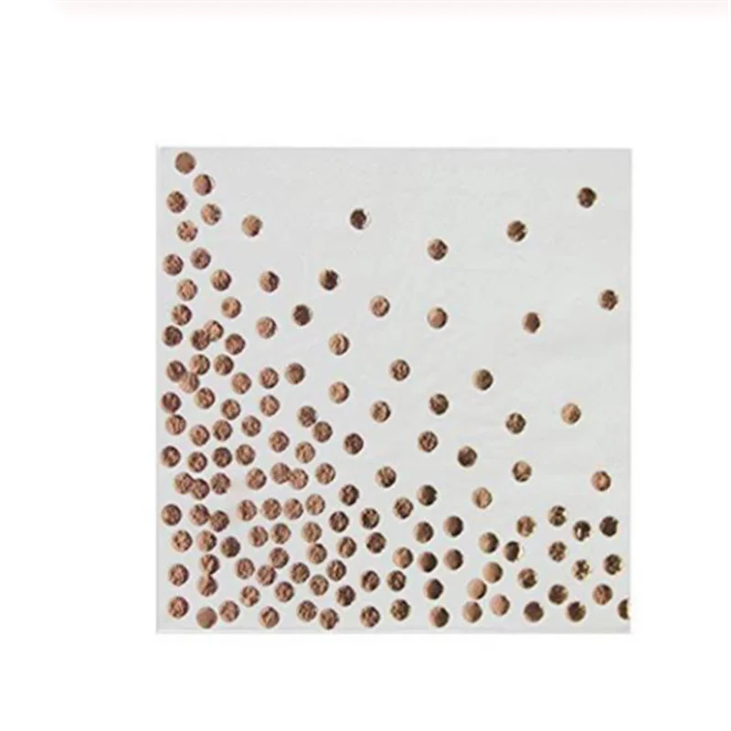 50 шт. 9 унций одноразовая салфетка Печатный полотенце из розового золота оправа