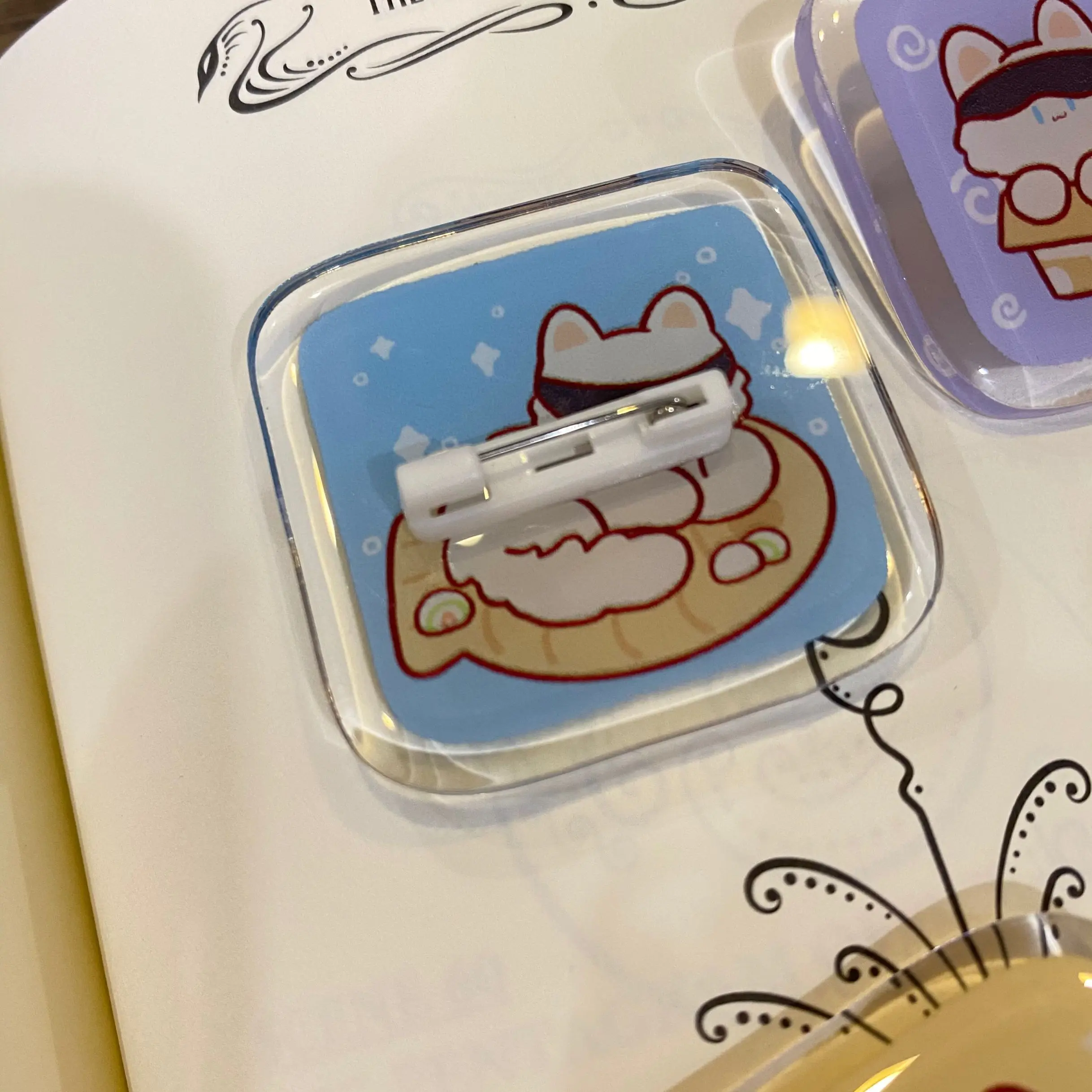 

Anime Jujutsu Kaisen Gojo Satoru Cute Cat Series Acrylic Badge Brooch Pin Medal Button Pendant Toys Cosplay Gift 4pcs