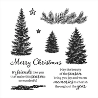 2021 new scrapbooking for paper embossing frame merry christmas tree metal cutting dies and clear stamps set craft supplies