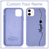 custom name letters for iphone 13 pro case 12 mini 11 se 2020 x xs max xr 6s 8 plus silicone cover for iphone 13 pro max 7 coque