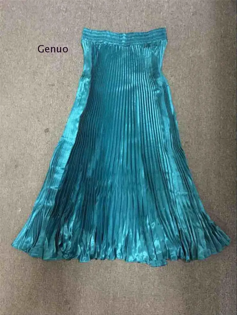 Юбка в складку женская Корейском стиле Сезон лето Стиль яркие ткани