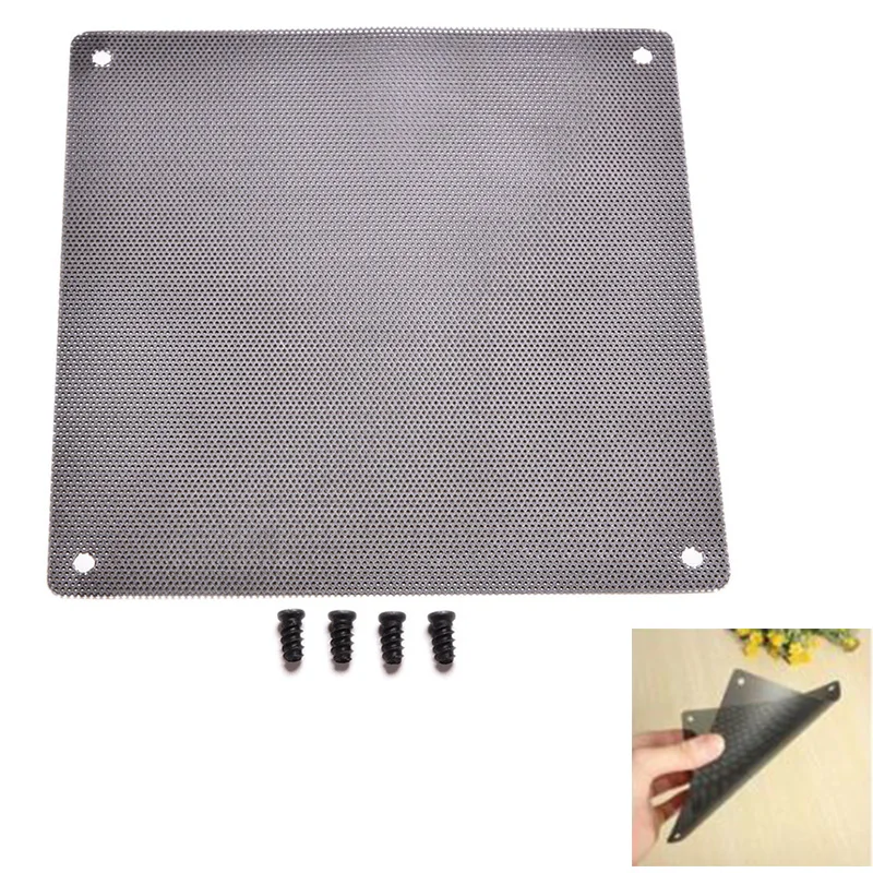

Cuttable Computer Cooling Fan Filter 140mm PC Fan Case Dust Filter Strainer Dustproof Mesh with 4pcs Screw