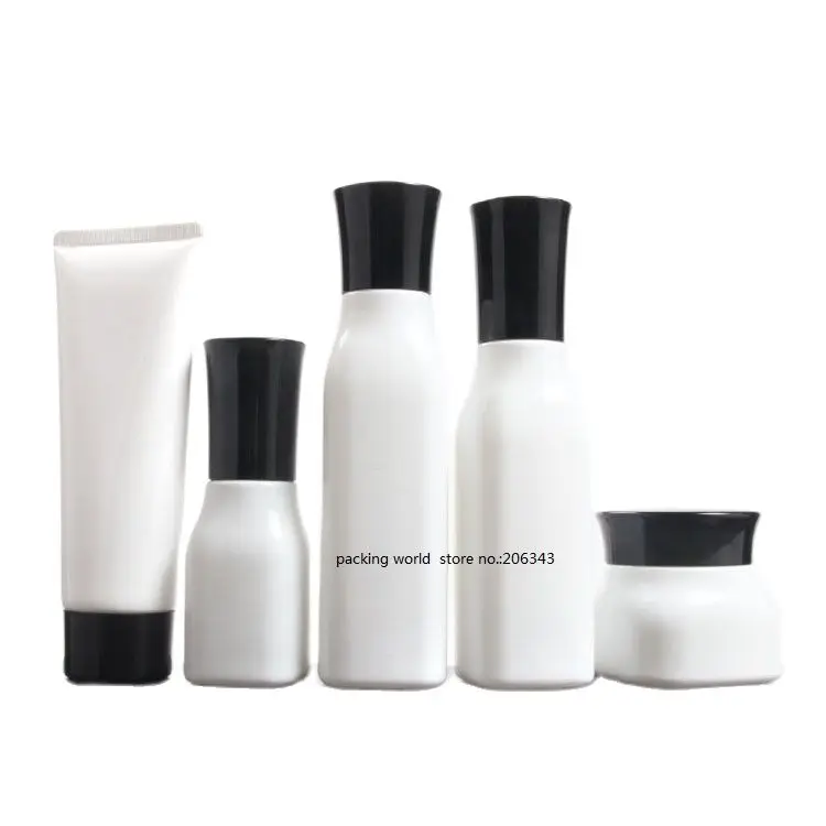 100ml square shape white glass bottle with screw lid lotion/emulsion/serum/foundation/toner/water skin care cosmetic packing | Красота и