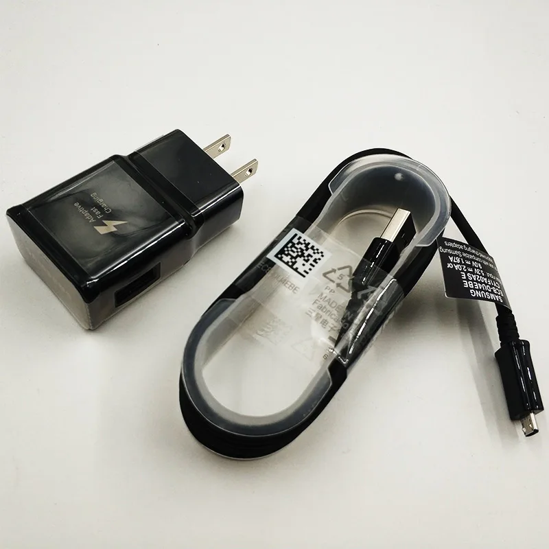 Samsung US Plug быстрое зарядное устройство адаптер Быстрая зарядка 150 см Micro USB кабель для Galaxy S6 S7 Edge A3 A5 A7 Note 5 4 J7 J5 J3 J1