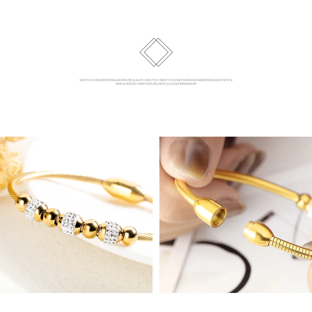 EyeYoYo Bracelet Multi Twisted Cable Wire Bangle Fashion Cute Bangles Unique Designer Brand Christmas Cuff Bracelets | Украшения и