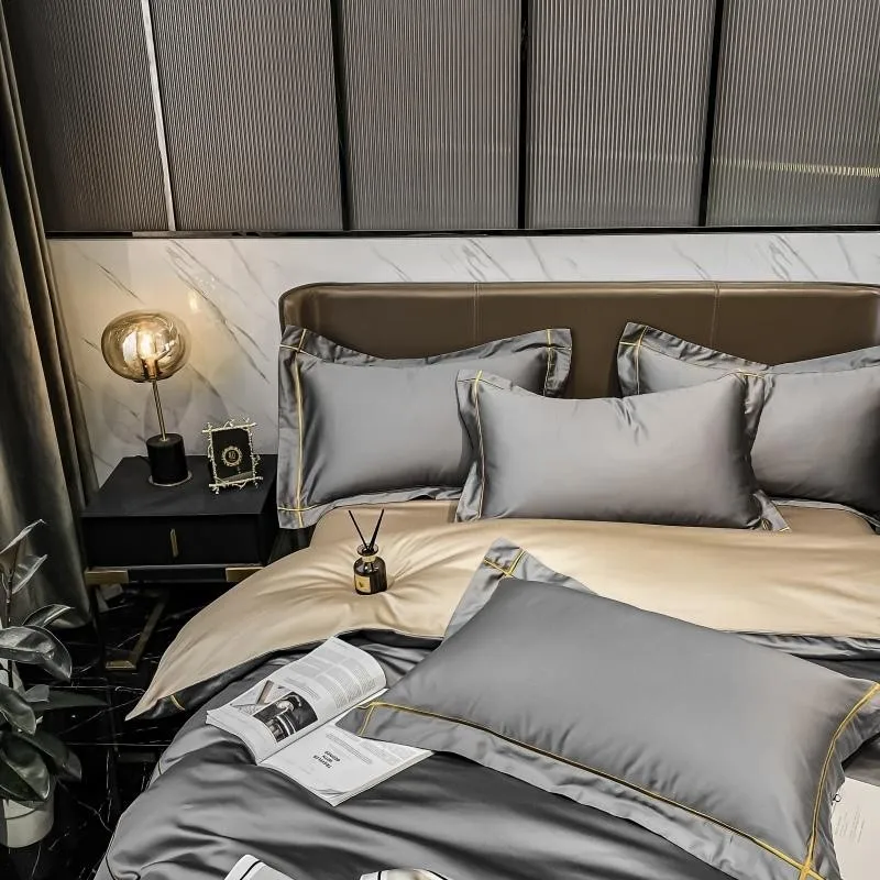 

Ultra Soft 4Pcs Bedding set Duvet Cover Queen King Luxurious Egyptian Cotton Comforter Cover Bed Sheet Pillowcases