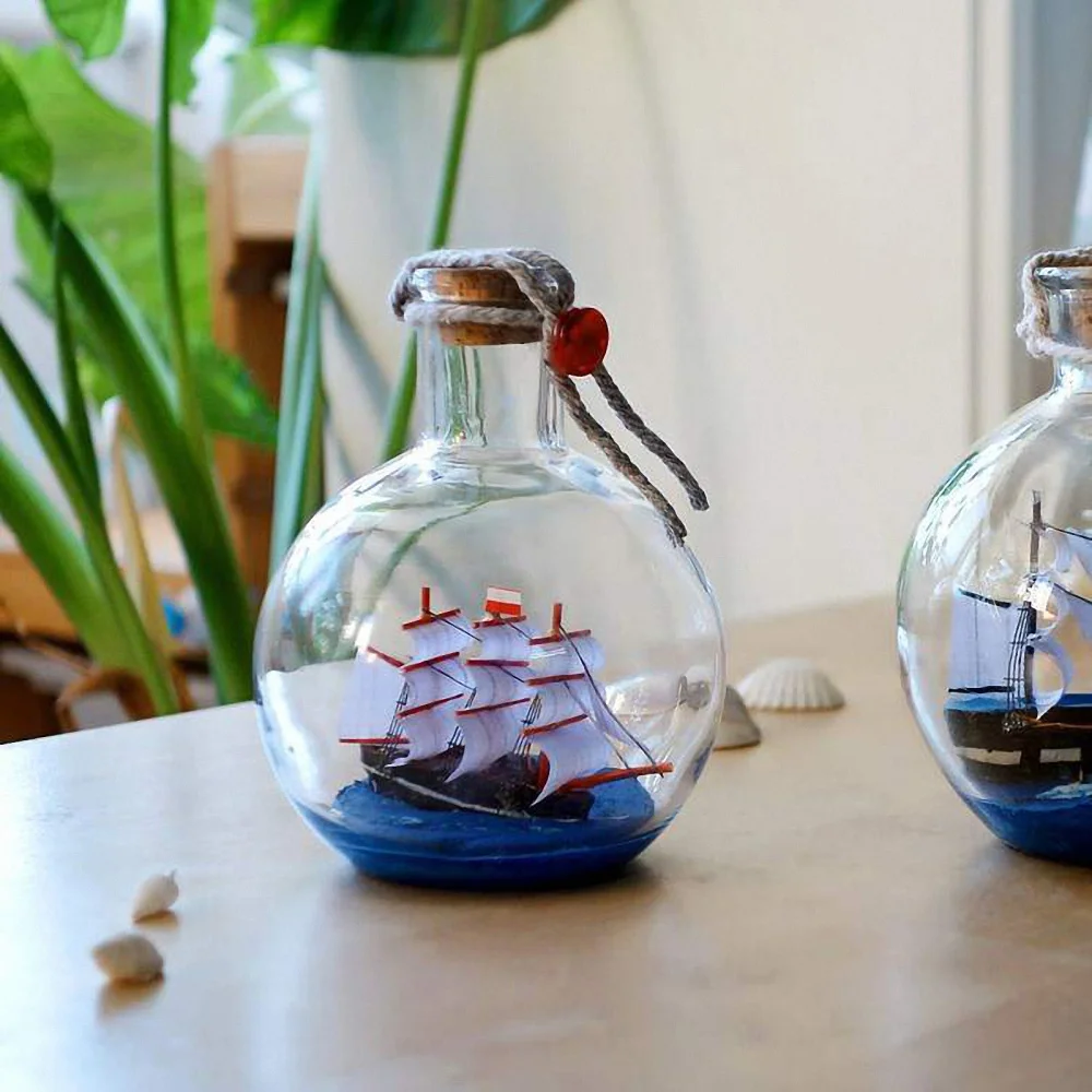 

1pc Glass Bottle Ornament Decorative Craft Desktop Adornment (Assorted Color)