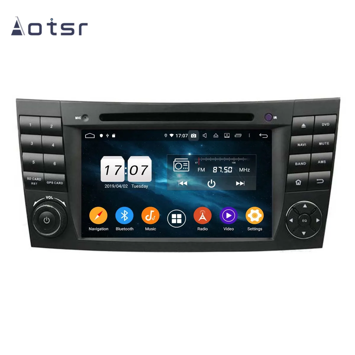 AOTSR Android 9 0 GPS навигация автомобильный DVD радио плеер для Mercedes Benz E Class W211 CLS W219