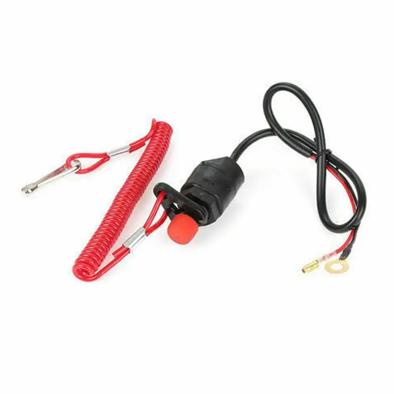 

Universal Motorboat External Machine Engine Kill Stop Safety Lanyard For ATV With Switch P6G2