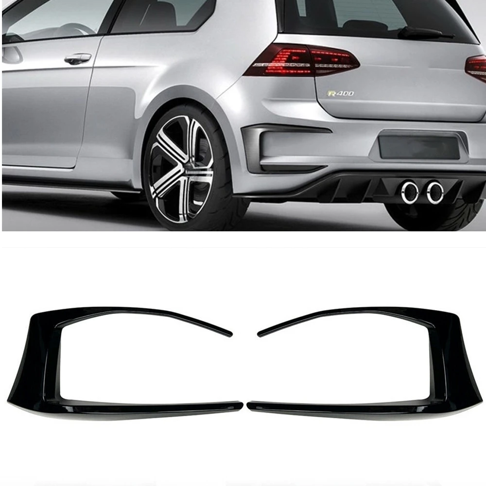

Rear Bumper Air Vent Trim Fog Light Cover For Volkswagn VW Golf 7 MK7 GTI R GTD R400 2012 2013 2014 2015 Black Frame Splitter
