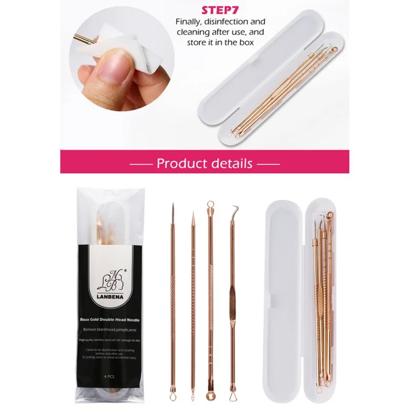 4 шт./компл. игла для удаления черных точек лечения акне черная маска | Красота и