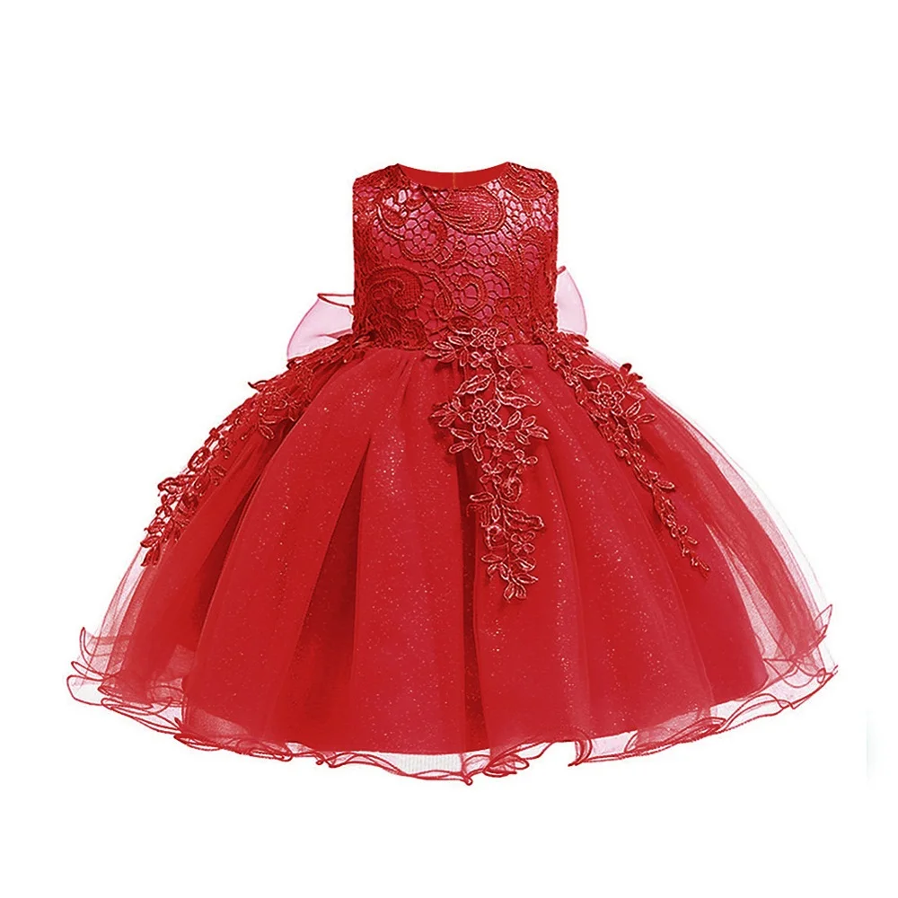 Платье для дня рождения маленьких девочек торжественное платье с цветочным
