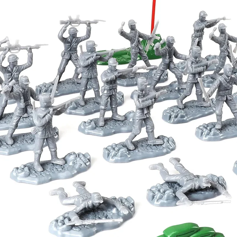 

100Pcs Mini Classic Military Soldiers Figures Models Playset Desk Decor Toddler Army Men Kids Toy Gift Accessories Children Toy
