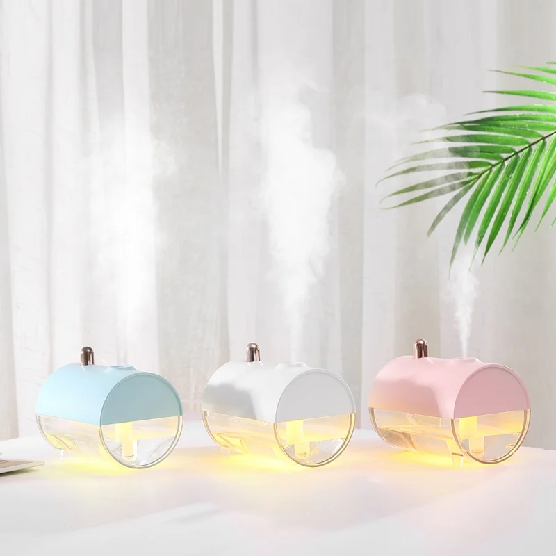 1PC Portable USB Charging Submarine Boat Shape Design Humidifier Warm White LED Night Light Personal Air Diffuser for Travel |