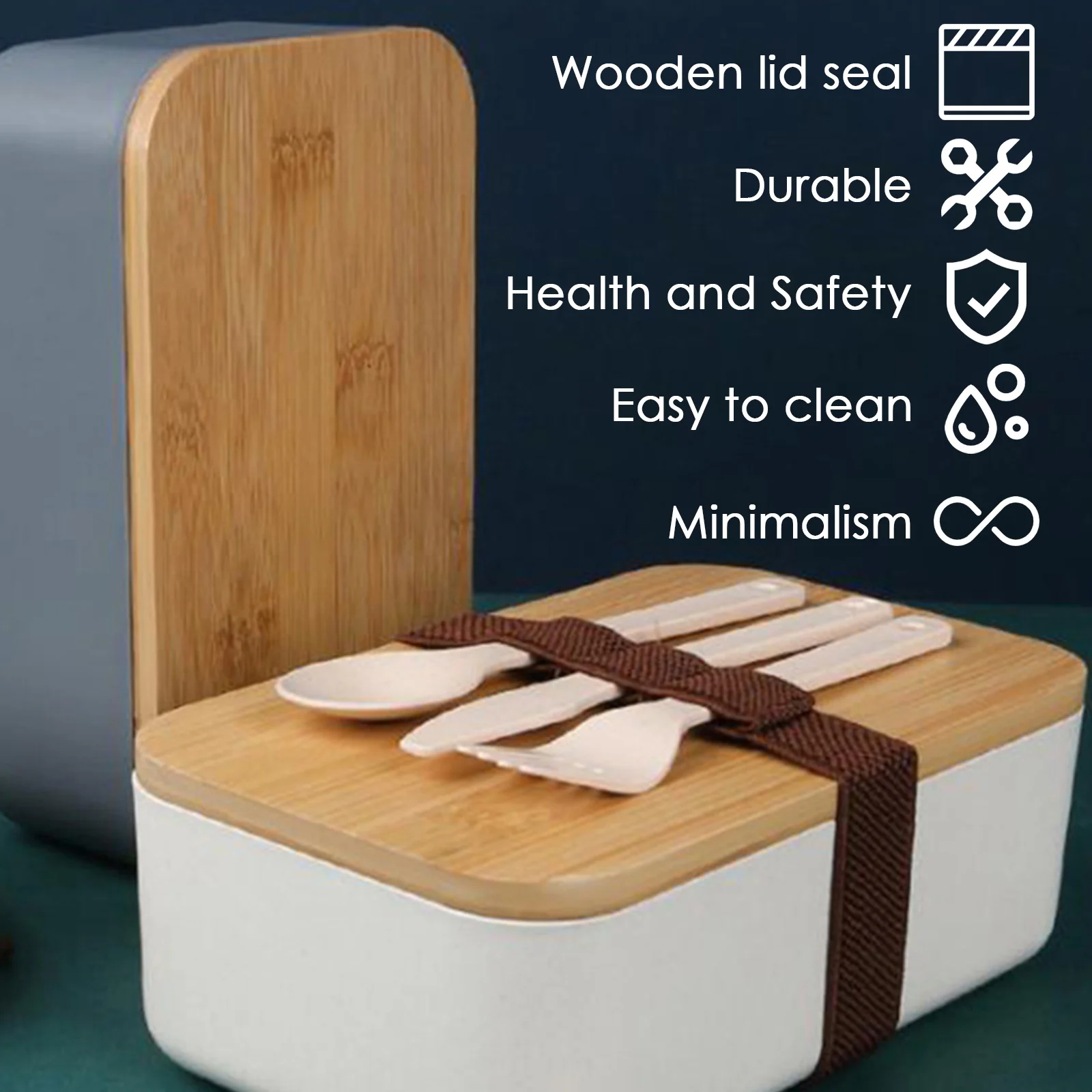 

Bento Lunch Box for Adults/Children Leak-Proof Japanese Bamboo Lunch Box Microwave and Dishwasher Safe BPA-Free