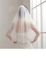 latest looking of new arrival one layer white wedding veil with comb 2018