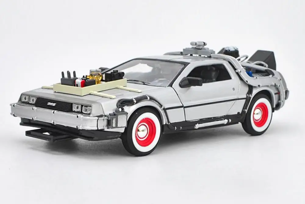 Welly 1/24 1:24 Назад в будущее 3 III DMC 12 машина времени Delorean литые модели игрушек для