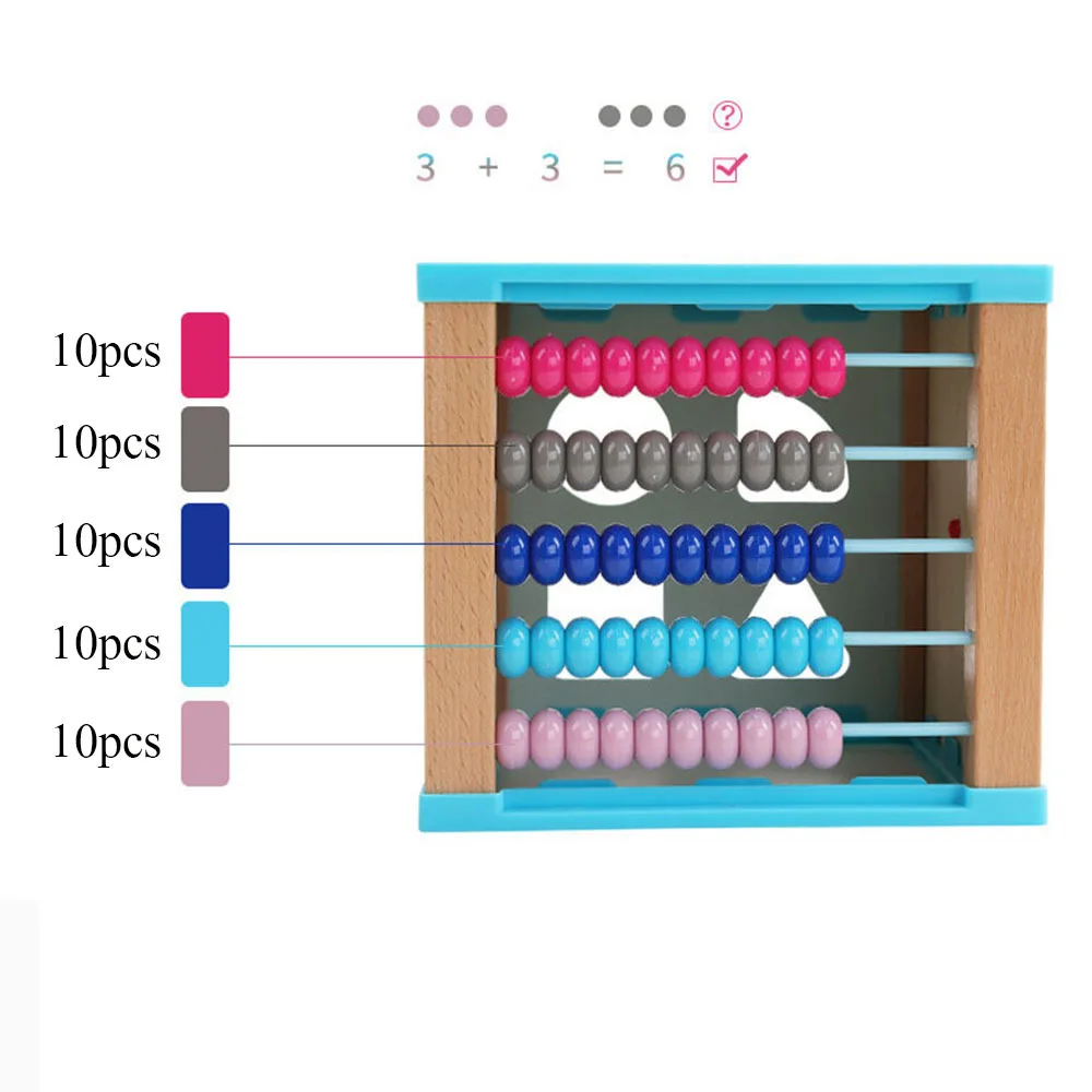 6 in 1 Wood Bead Maze Activity Cube Natural & Non-toxic Center Box Early Learning Educational toys for Children |