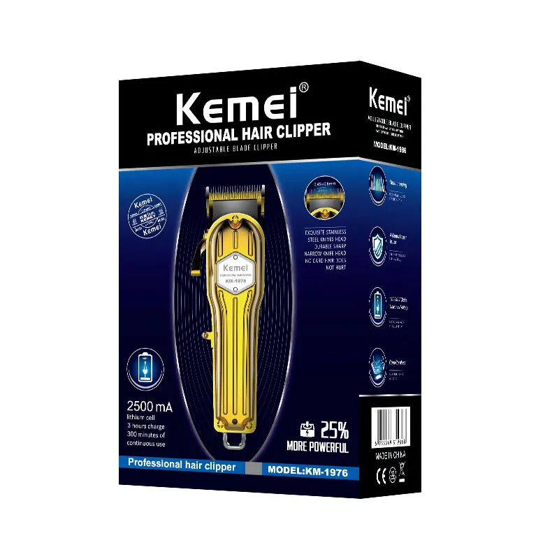 Kemei профессиональная Металлическая машинка для стрижки волос мужской