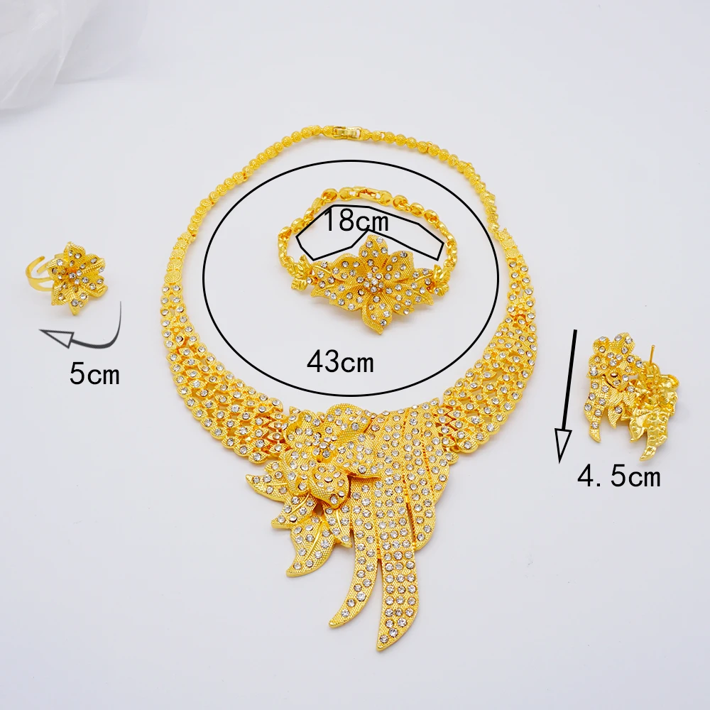 Эфиопия золотой цвет Дубай ювелирные наборы женские свадебные серьги браслет