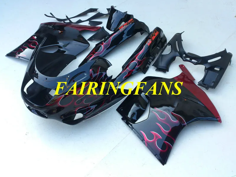 Обтекатель комплект для KAWASAKI Ninja ZZR1100 93 99 01 03 ZZR 1000 ZX11 ZX11D 1993 2001 2003 красный черный