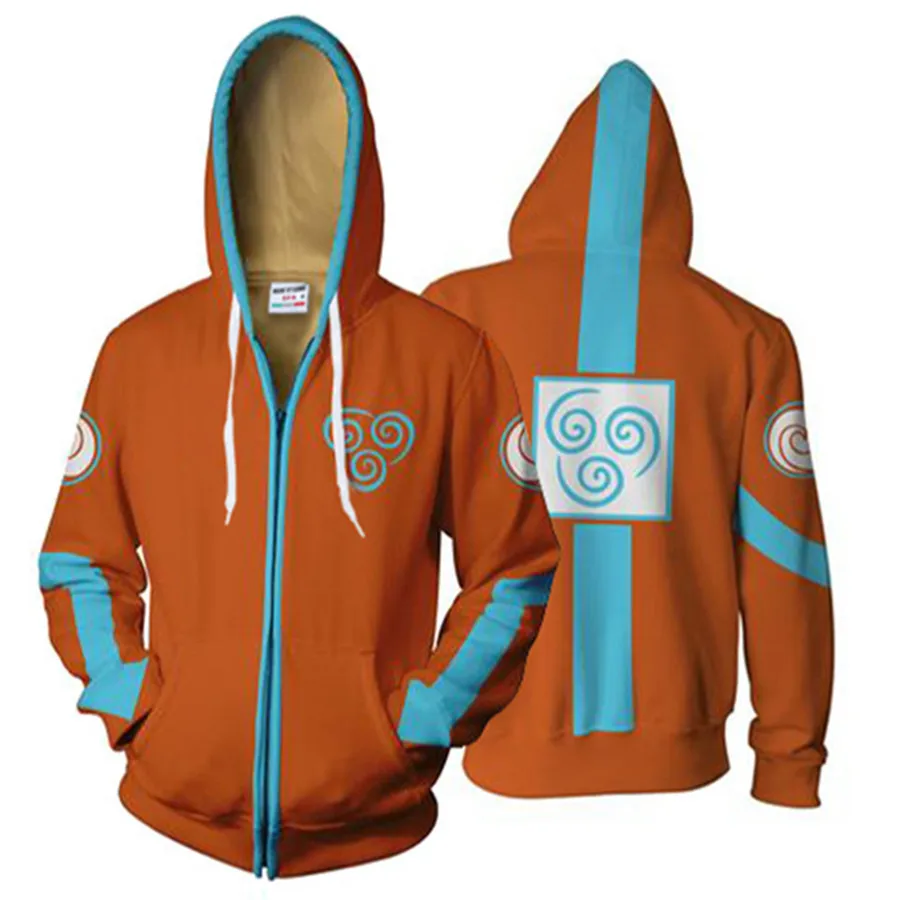 2020 Аватар The Last Airbender Толстовка Косплей Костюм для мужчин и женщин аниме
