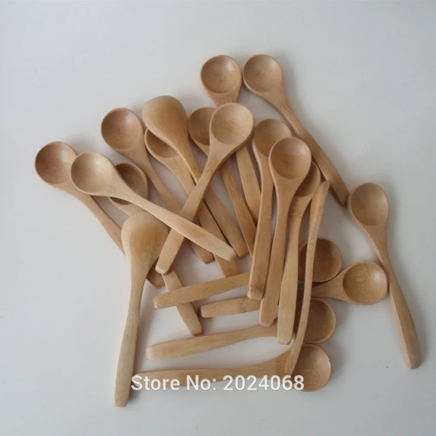 

10Pcs/Set 5.1inch Wooden Spoon Ecofriendly Tableware Bamboo Scoop Coffee Honey Tea Spoon Stirrer PLDI889