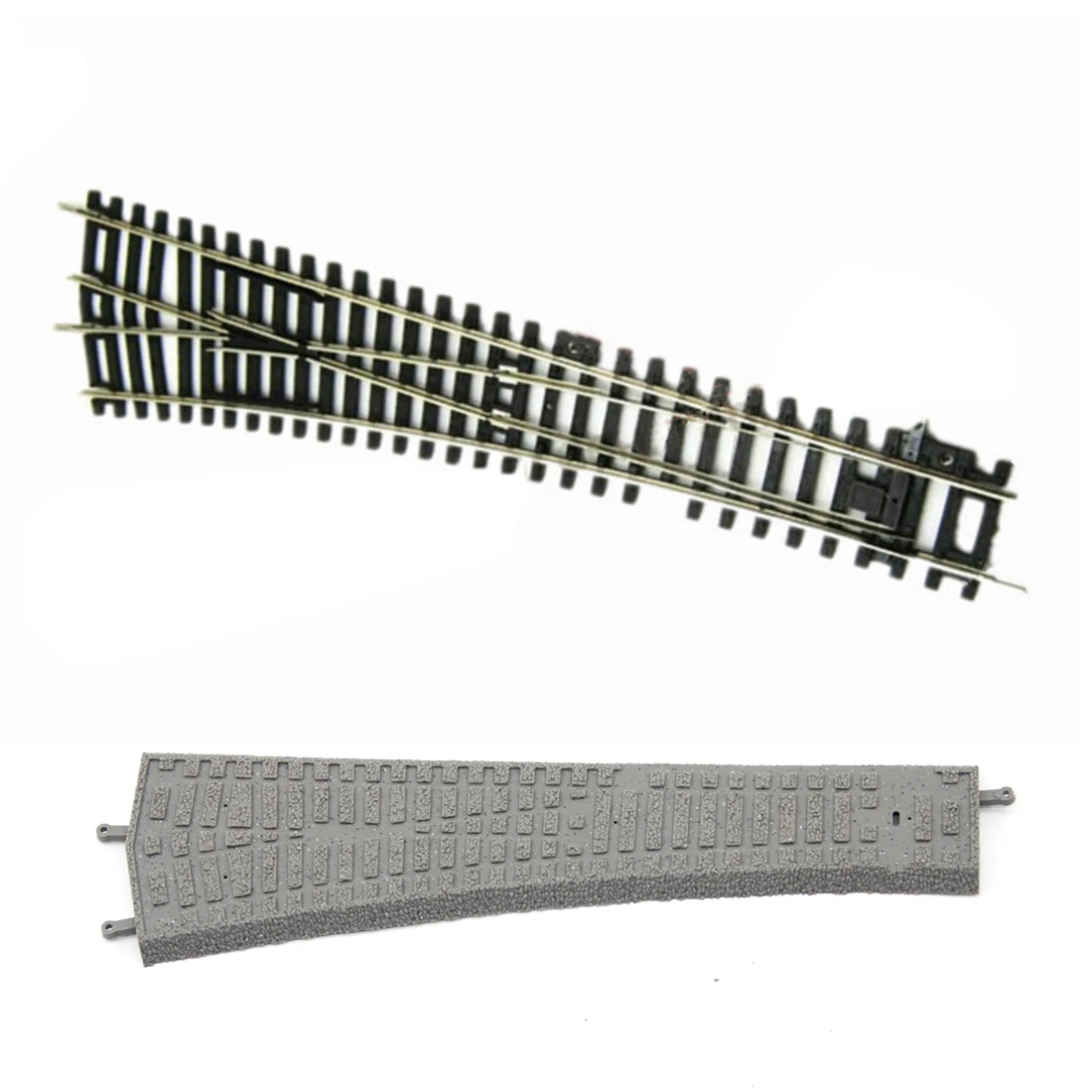 

2019 new Arrival 1:87 HO Scale WL Left Bifurcation Track with or without Roadbed Bolt Set for Train Model Building Kit- Black