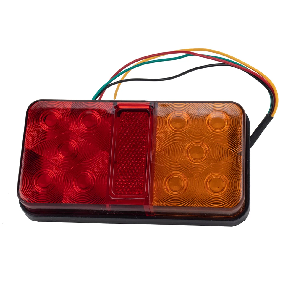 

Waterproof Taillight Truck Light 1 Pair 10 LED Trailer Taillights with 5-Core Wire Rear License Plate Light Plug