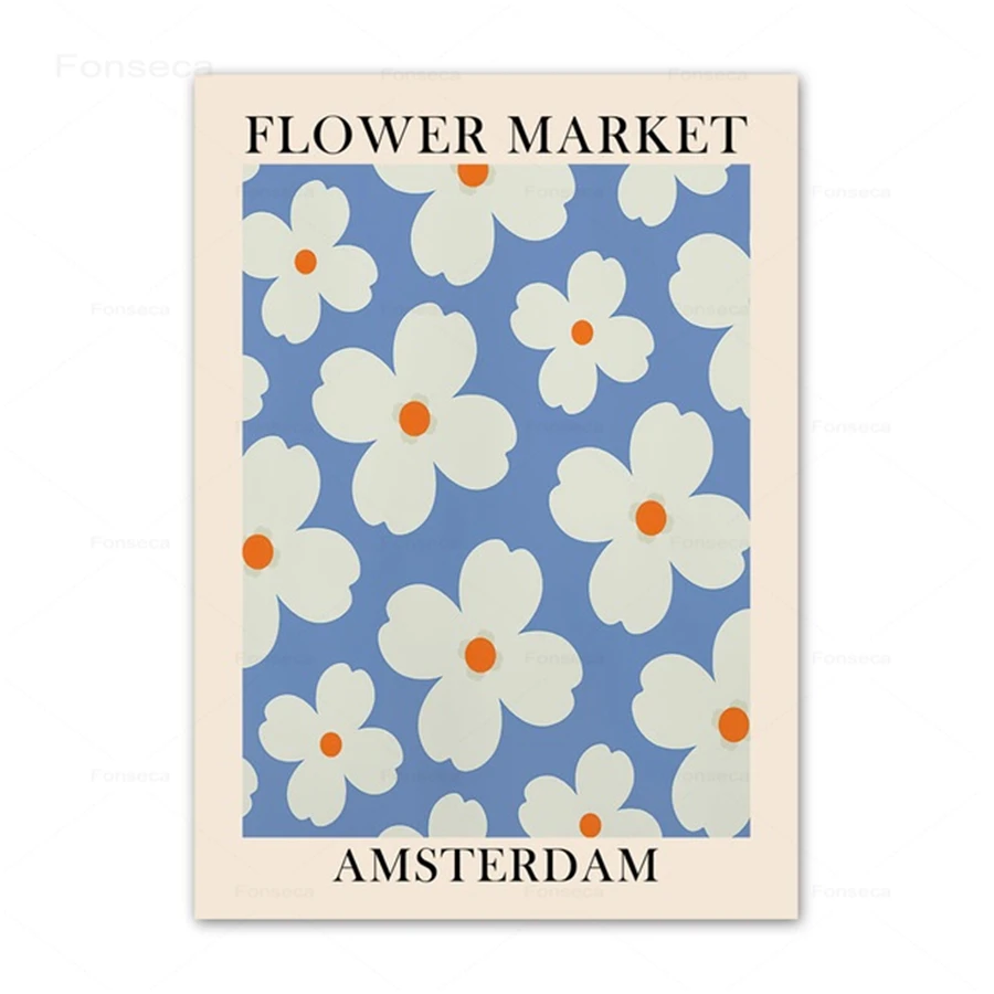 Популярная абстрактная Цветочная Марка винтажная Минималистичная настенная