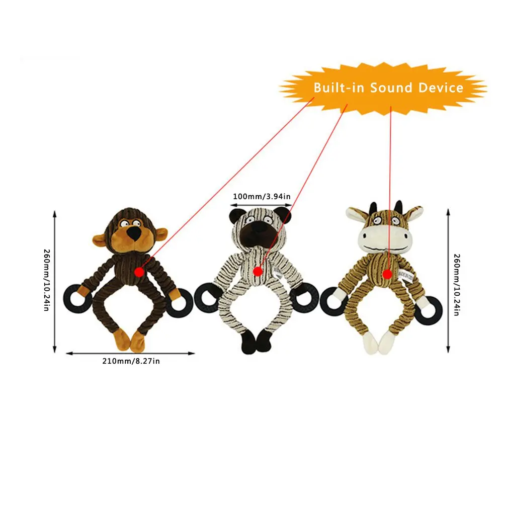 

Plush Dog Toy Interactive Stuffed Dog Toys For Boredom Cute Sturdy Squeaky Dog Chew Toys For Puppy Small Medium Large Breed