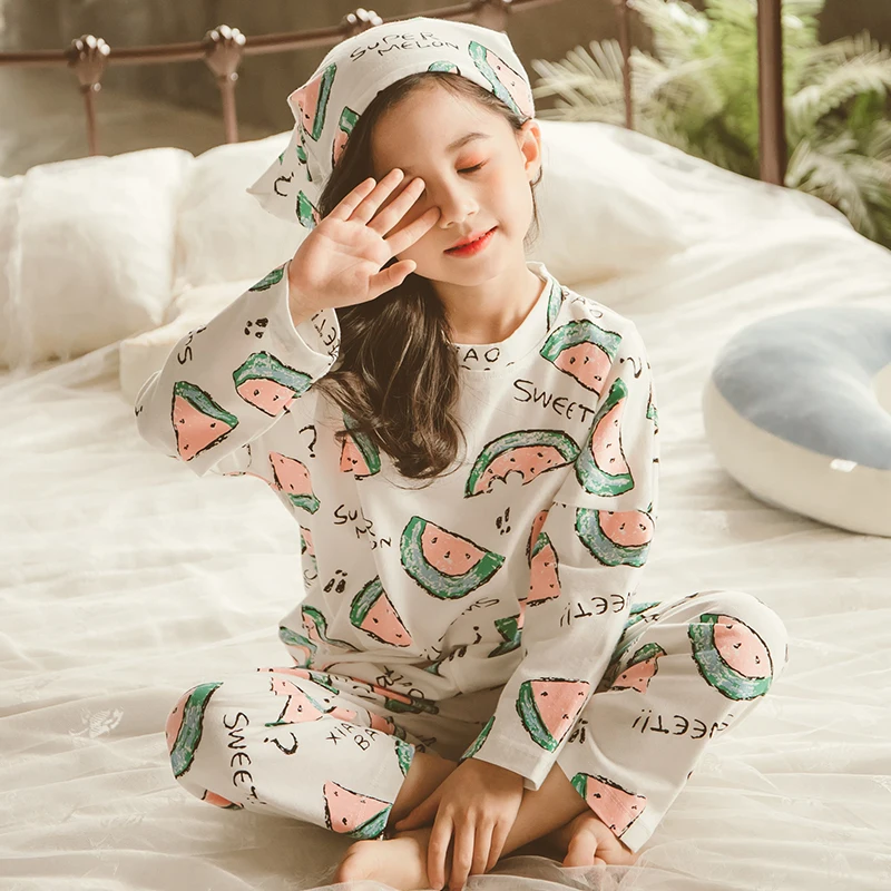 Пижамные комплекты для девочек Детская домашняя одежда Коллекция 2021 года Сезон