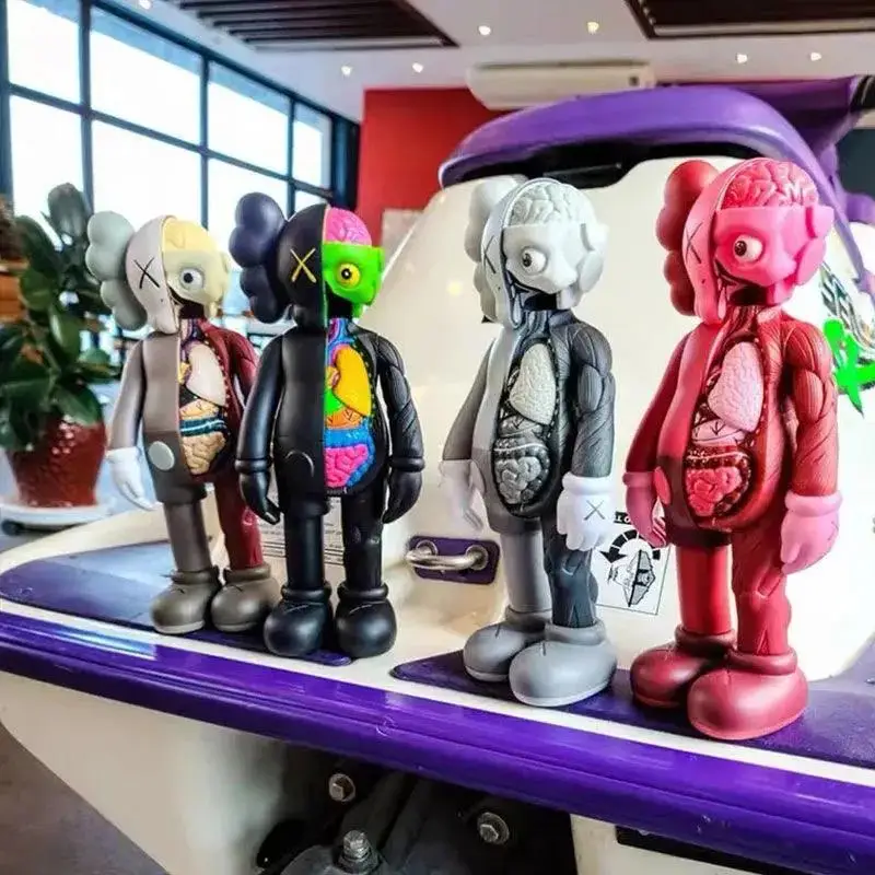 37 см KAWS модные игрушки половина черепа тело искусственная кукла Улица Сезам