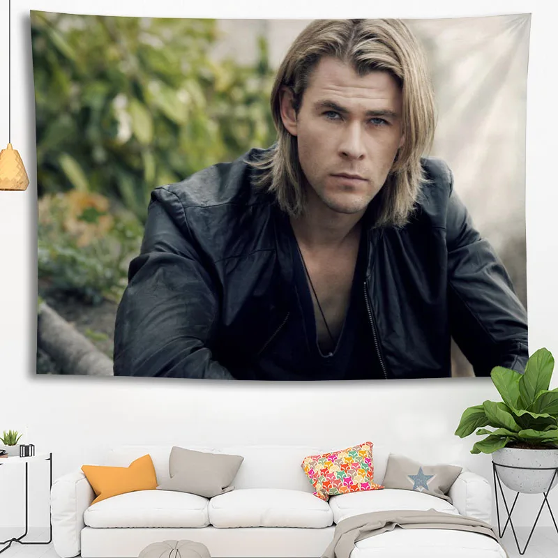 

Hot Sale Custom High Quality Chris Hemsworth Wall Hanging HD Landscape 3D Printing Digital Printing Home Decoration Tapestry