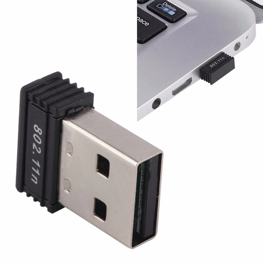 

1PC 150Mbps Mini USB WiFi Adapter Dongle 802.11b/g/n Wireless Network Card LAN Adapter for Raspberry pi Laptop Desktop Computer