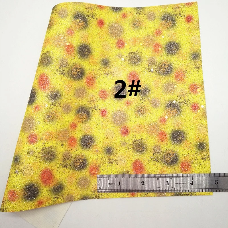 Желтый глиттер кожа в полоску цветов блеск с принтом ткань лакированная