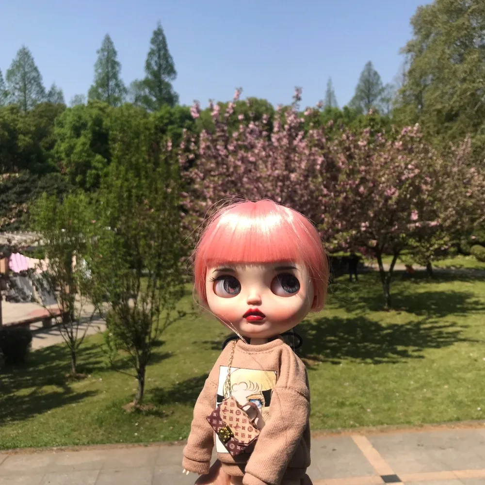 1/6 BJD 30 см игрушки для кукол 19 шарниров высокое качество BJD шарнирная кукла милая девочка с розовыми волосами розовые веки blyth