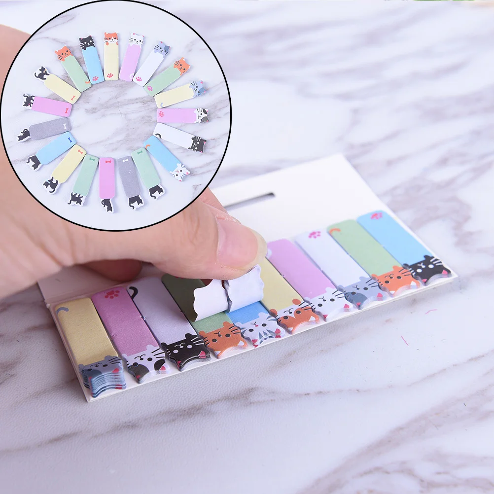 Мультяшные животные кошка канцелярские товары блокноты бумажные наклейки