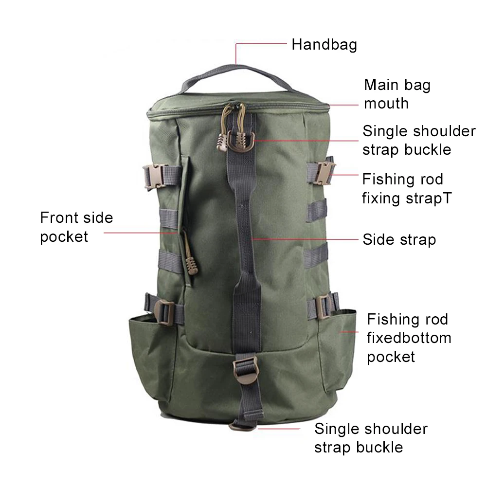 Сумка для рыболовных снастей большая емкость многофункциональная сумка через