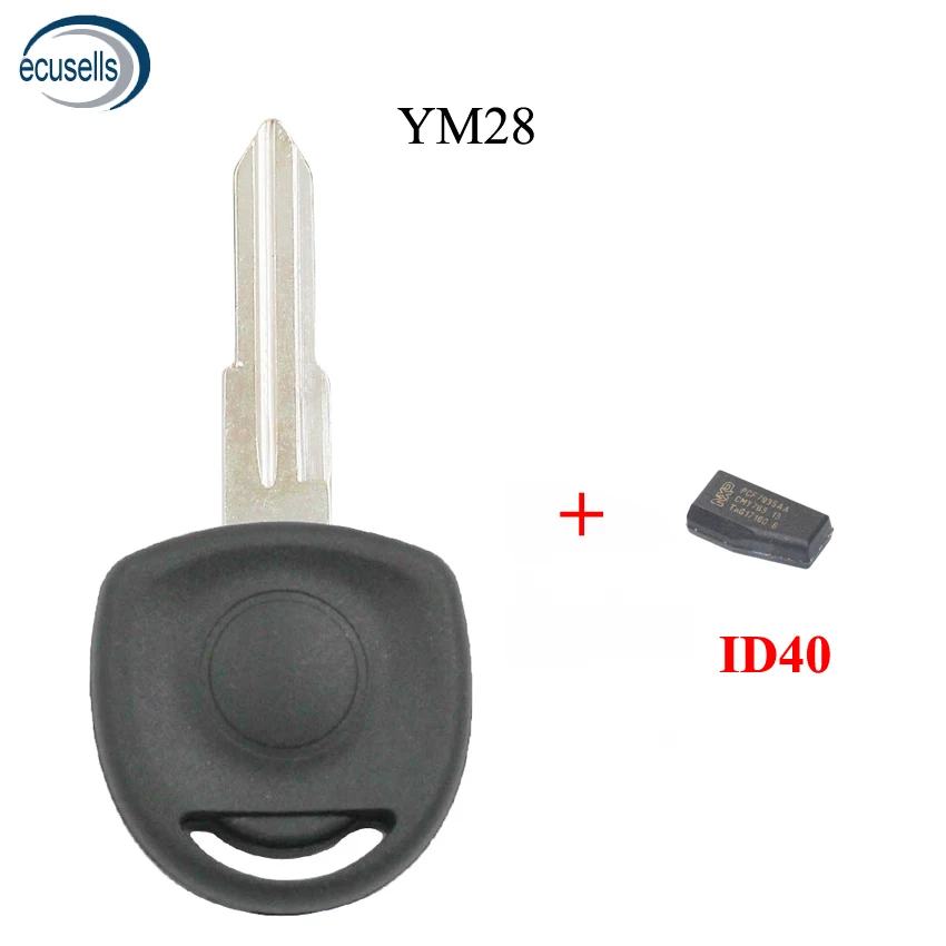 YM28 Корпус ключа транспондера с чипом ID40 для Opel HU43 HU100 YM82 HU46 нерезанное лезвие - Количество кнопок: YM28