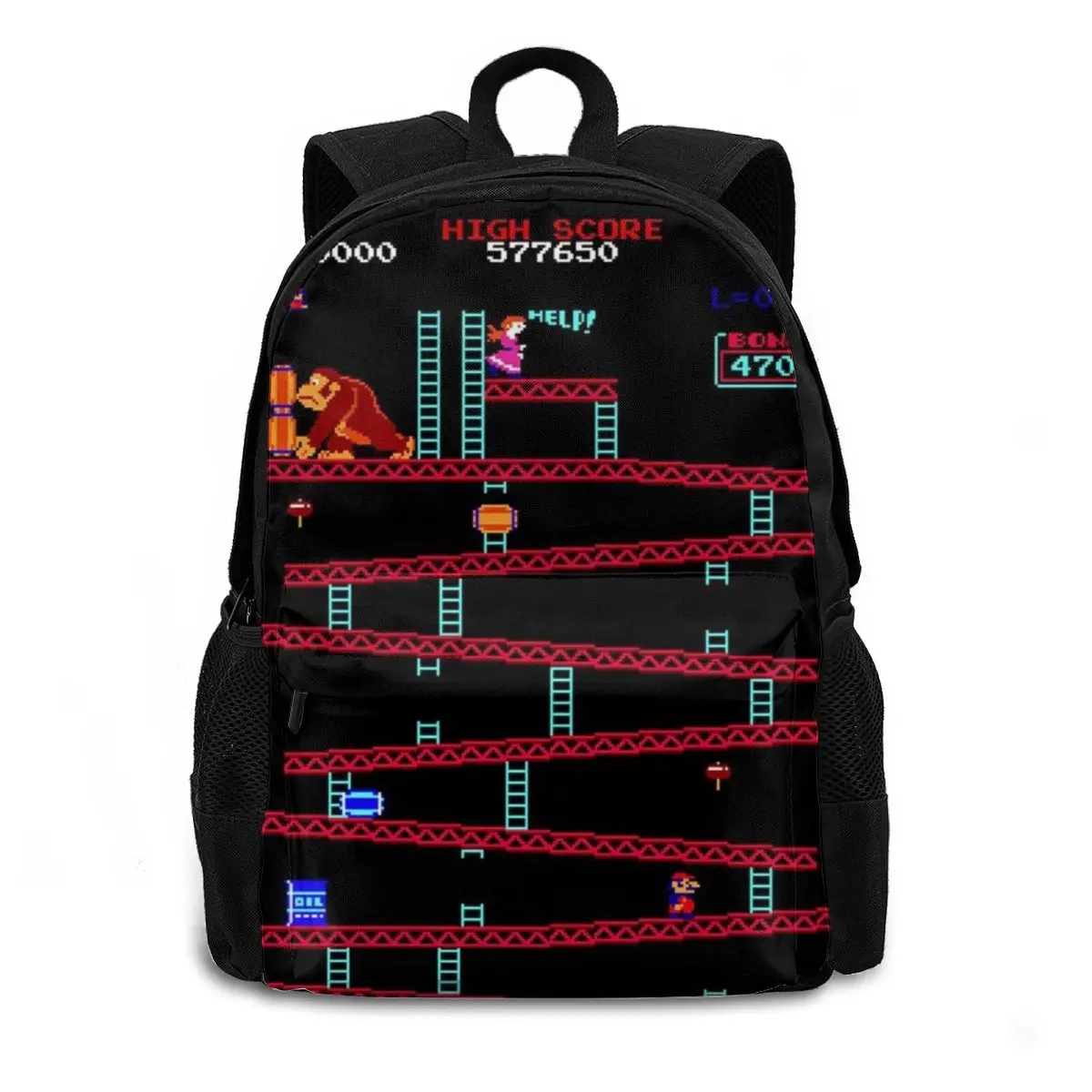 

80s Video Game Backpacks Team Retro Game Backpacks Trending Bag Man Woman Schoolbag