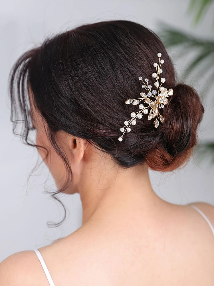 Женская Повседневная заколка для волос золотые головные уборы ручной работы