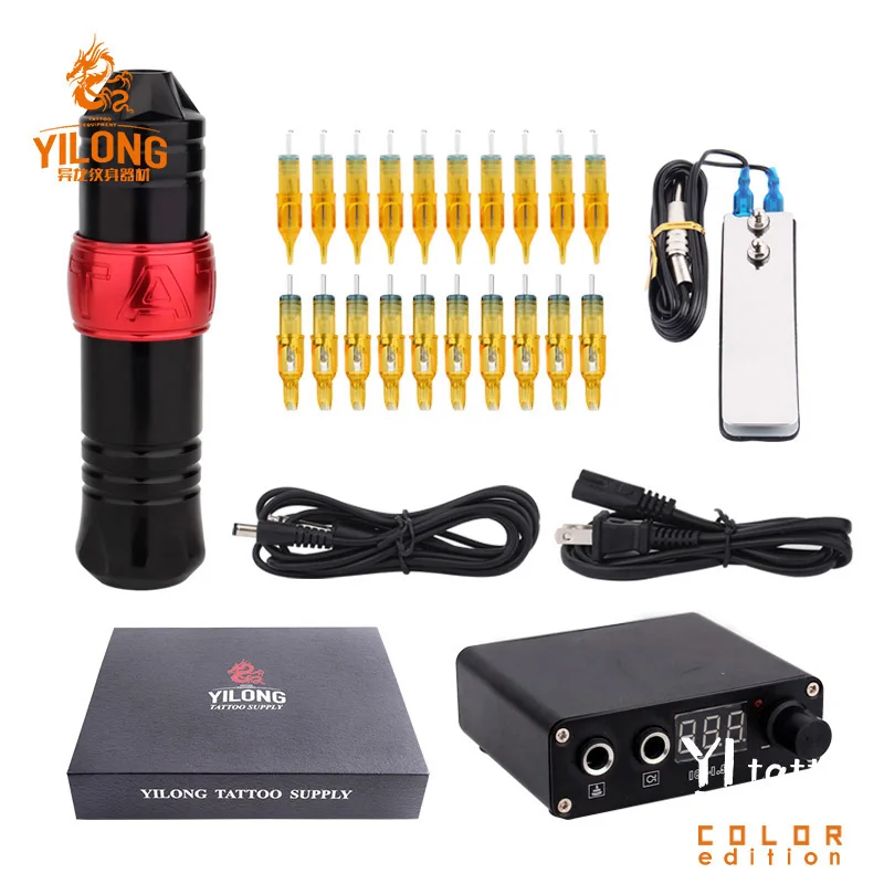 

High Quality Thirteenth generation Rotary Pen Tattoo Kit With Tattoo Cartridge Needle LCD Mini Power Equipment Supplies