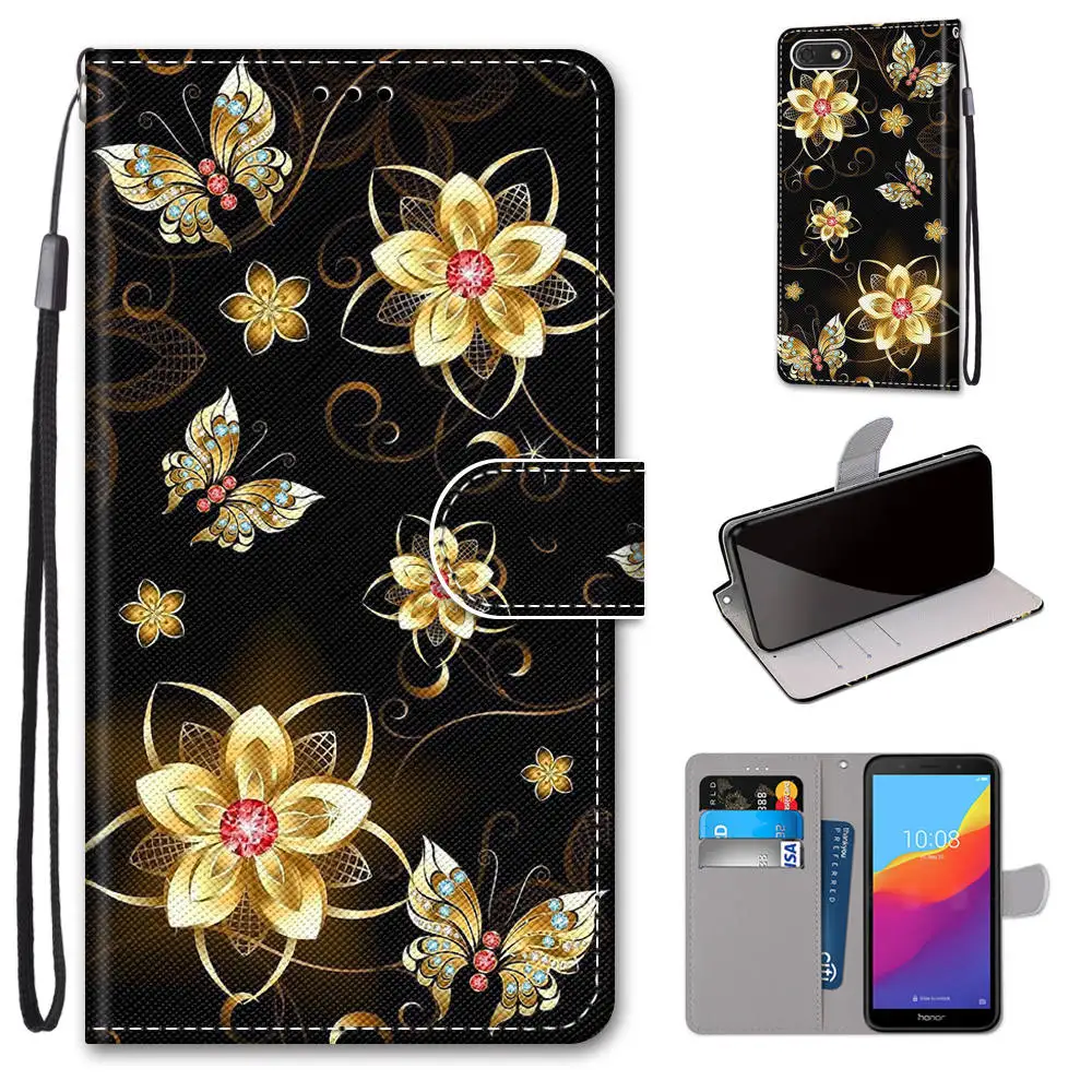phone case for honor 7a dua l22 huawei y5 prime 2018 y5 2019 case flip leather wallet book anime cover for honor 7s 8s 7a 5 45 free global shipping