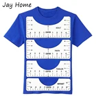 Линейка для футболок для мужчин и женщин, 4 шт., для выравнивания линейки, для молодежи и младенцев, руководство по футболке, центр линейка с дизайном, швейные инструменты