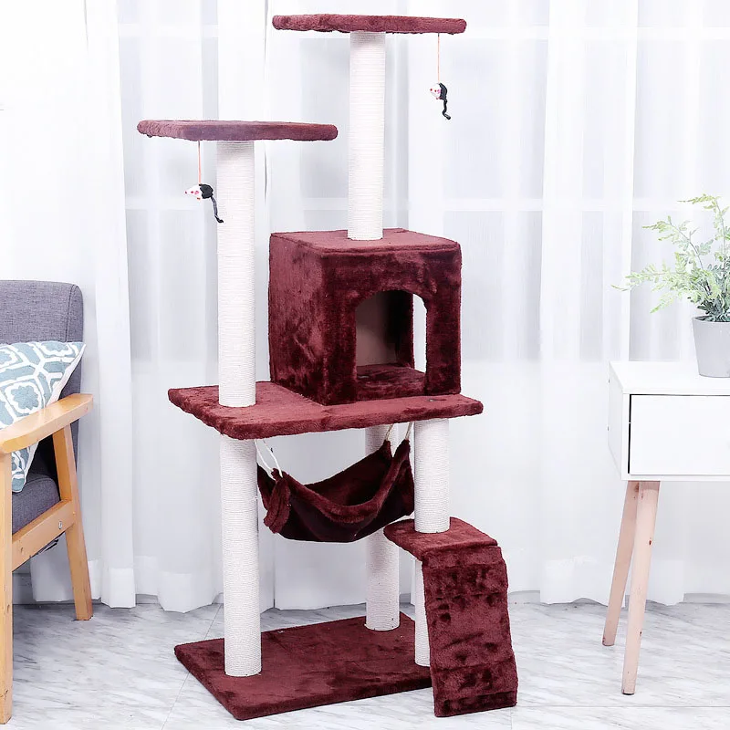 Y7 Игрушка HEYPET для кошек, Когтеточка H125CM, дерево для скалолазания, для прыжков кошек, стоящая рама, мебель для кошек, товары для домашних животных - Цвет: Y7