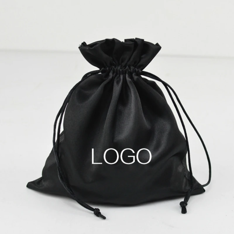 50 шт. атласный пакет на шнурке для упаковки ювелирных изделий Шелковый