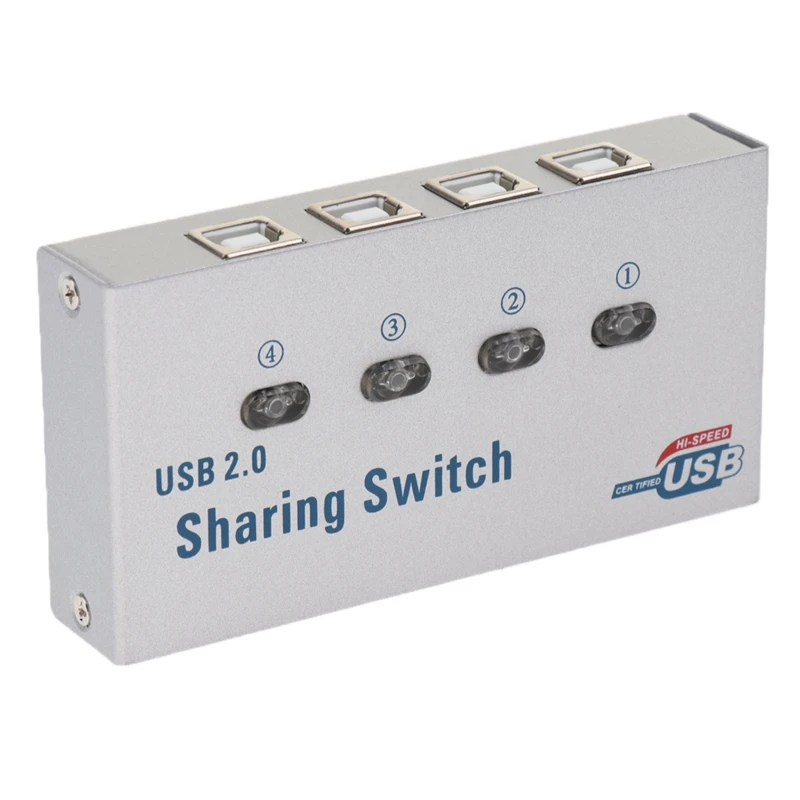 FJGEAR 4 порта USB совместный переключатель автоматический коммутатор адаптер